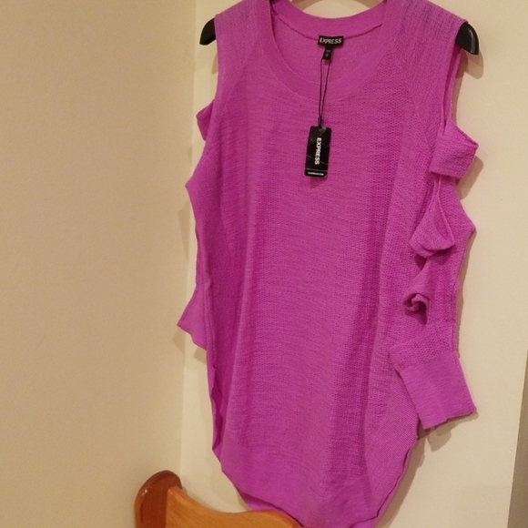 Purple Express cut out strips sweater - Picture 2 of 8